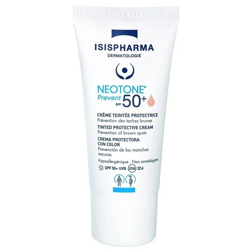 Crema nuantatoare SPF 50+ Neotone Prevent - Medium, 30ml, Isis Pharma