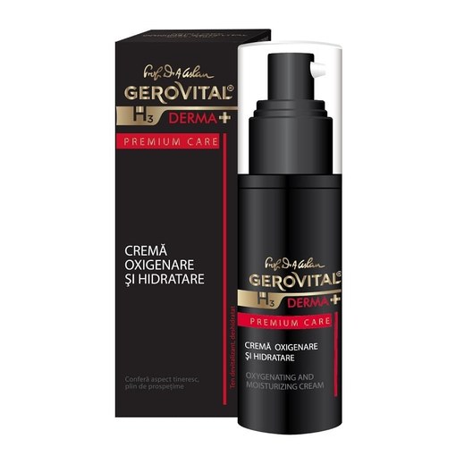 Crema oxigenare si hidratare H3 Derma+ Premium Care, 30 ml, Gerovital 478