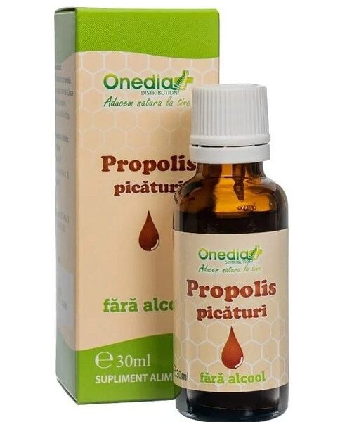 Tinctura de propolis fara alcool, 30 ml, Onedia
