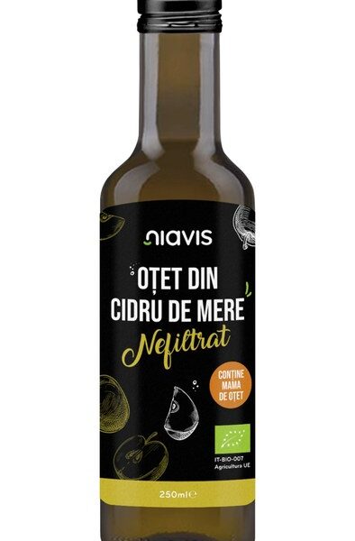 Otet din Cidru de Mere Nefiltrat Ecologic/BIO 250 ml, Niavis