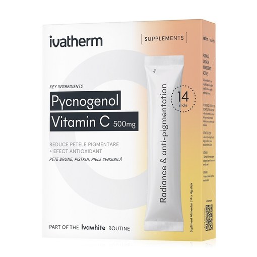 Pycnogenol si Vitamina C 500mg, 14 plicuri, Ivatherm