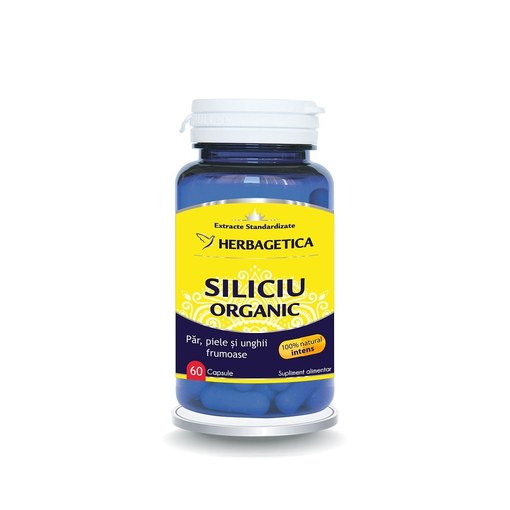 Siliciu organic, 60 capsule, Herbagetica